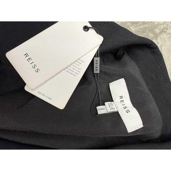 NWT Reiss Black Tweed Vest Dress Sleeveless Double Breasted Mini Size 4 - Picture 9 of 10